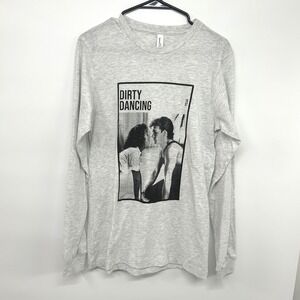 Dirty Dancing Graphic Long Sleeve Tee S Heather Gray 80s Movie Nostalgic Indie